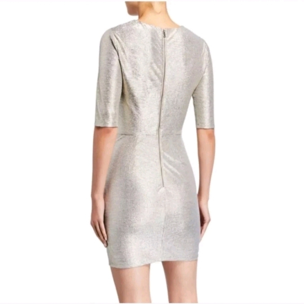 Alice + Olivia Judy dress with metallic V-Neck Mini Dress 0 New without tags. - Picture 11 of 16